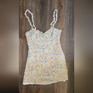Zara Multicolor Floral Mini Dress Medium